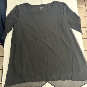 Ann Taylor Black Flowy Top M